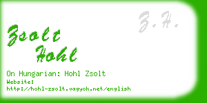 zsolt hohl business card